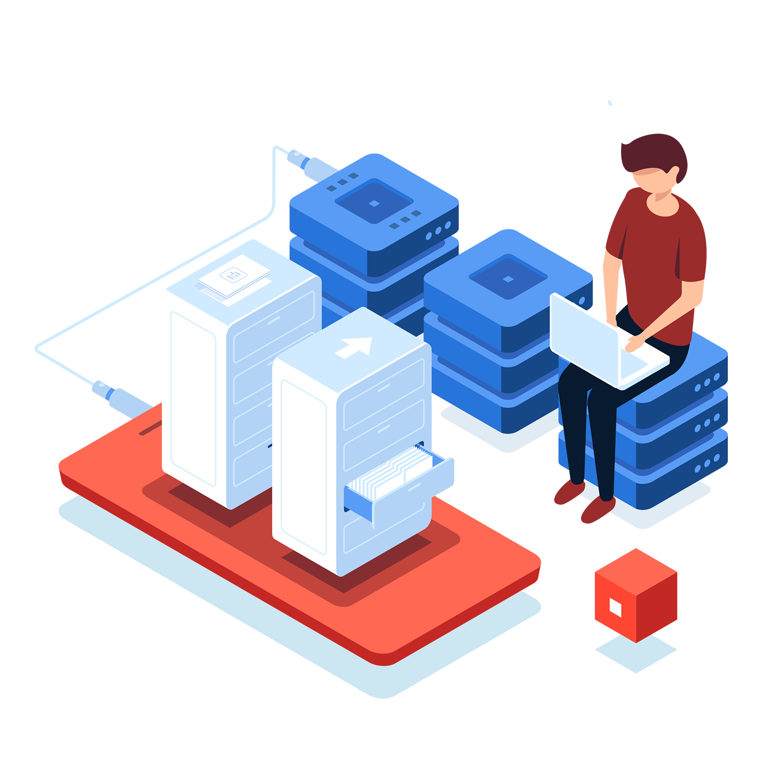Grafik eines digitalen Archivs